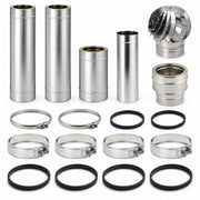 Kit canna fumaria inox doppia parete 3 m Ø250/300 uscita camino Ø250