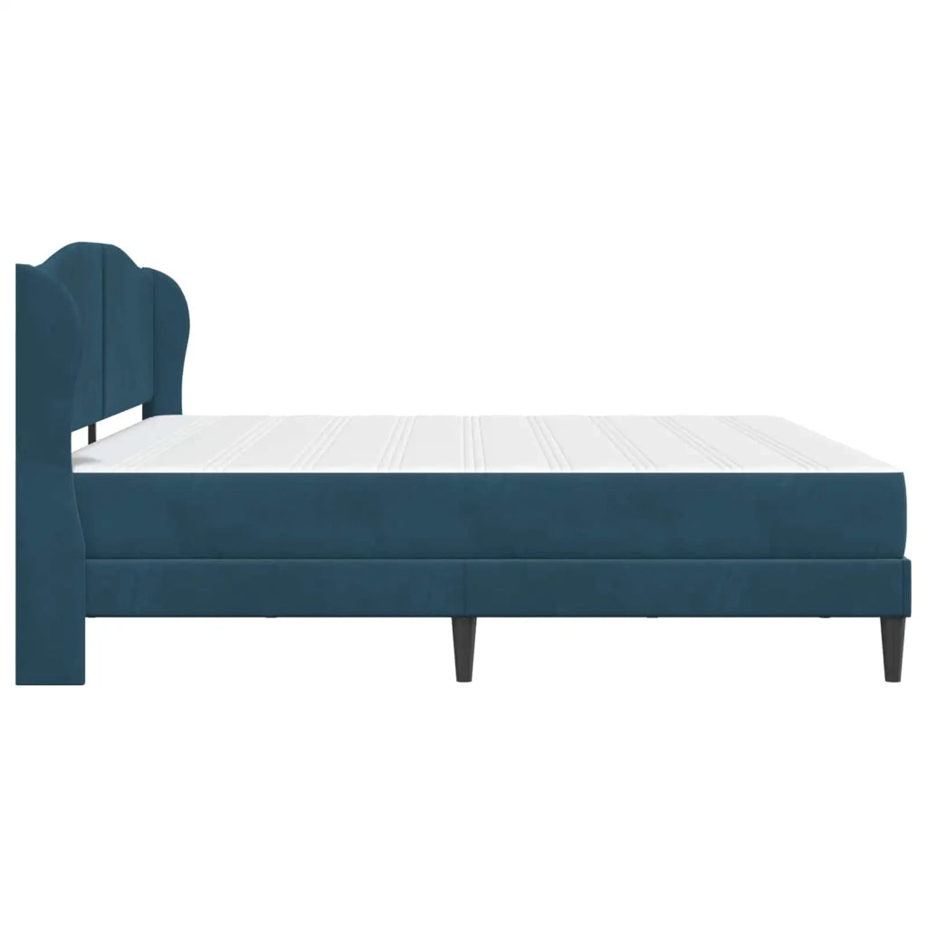 Struttura del letto con testiera Blu 200 x 200 cm Velluto 3415231