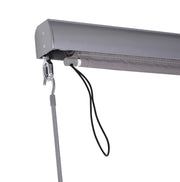 Tenda a rullo verticale 120 x 200 cm per balcone con manovella, protezione dal vento e dalla vista, colore grigio
