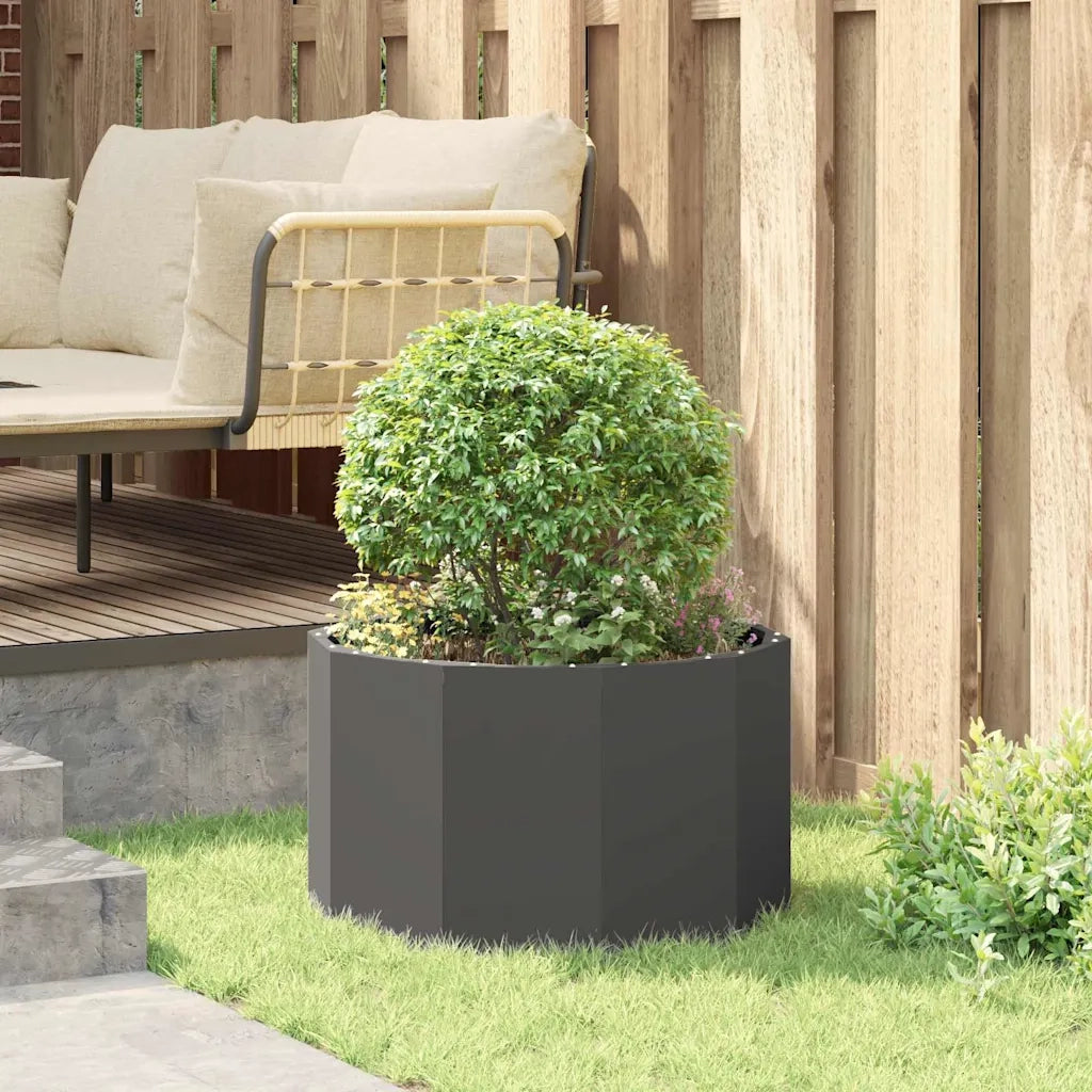 Fioriera | Cassetta per fiori | Vaso Nero 60 x 60 x 35 cm Acciaio