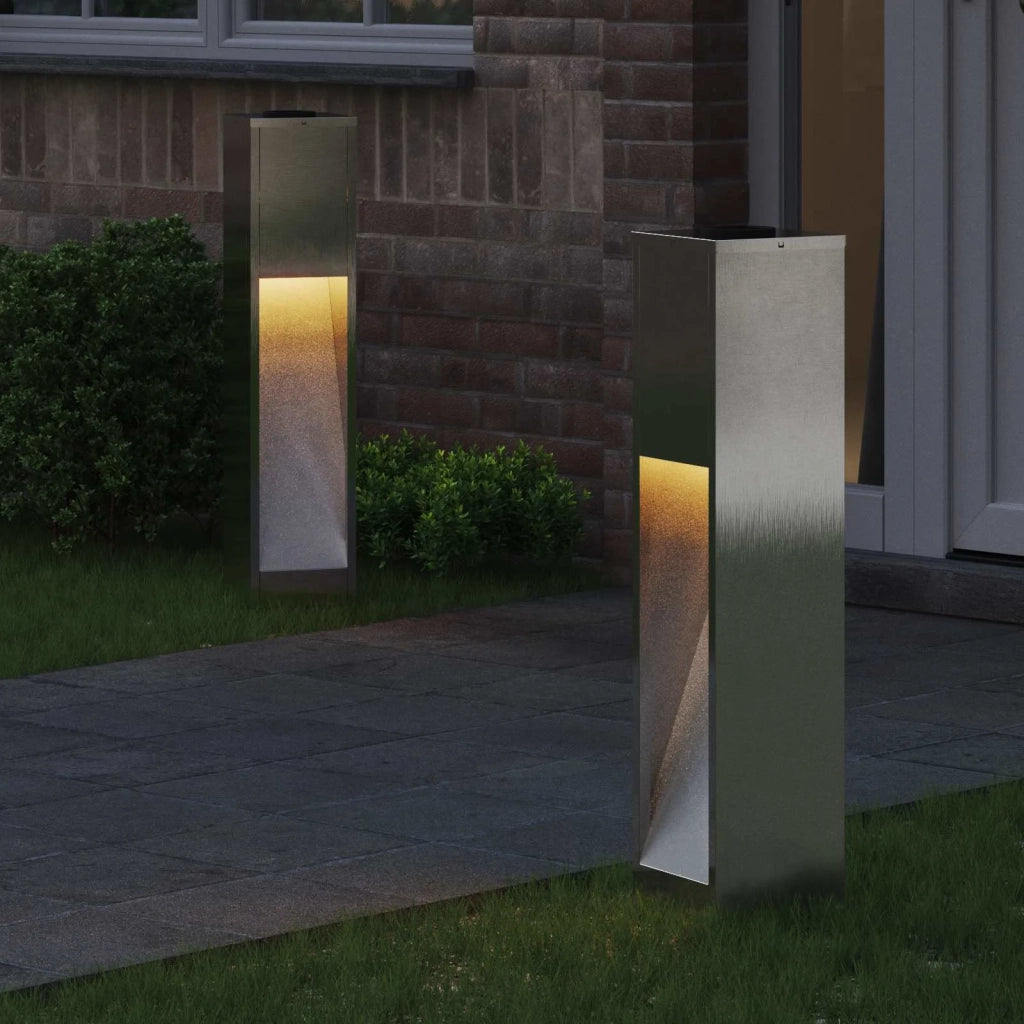 Lucina LED Solare da Percorso 2 pcs Argento