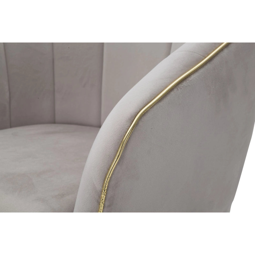 Poltrona VKH316, Grigio, Legno, 62x58x78 cm