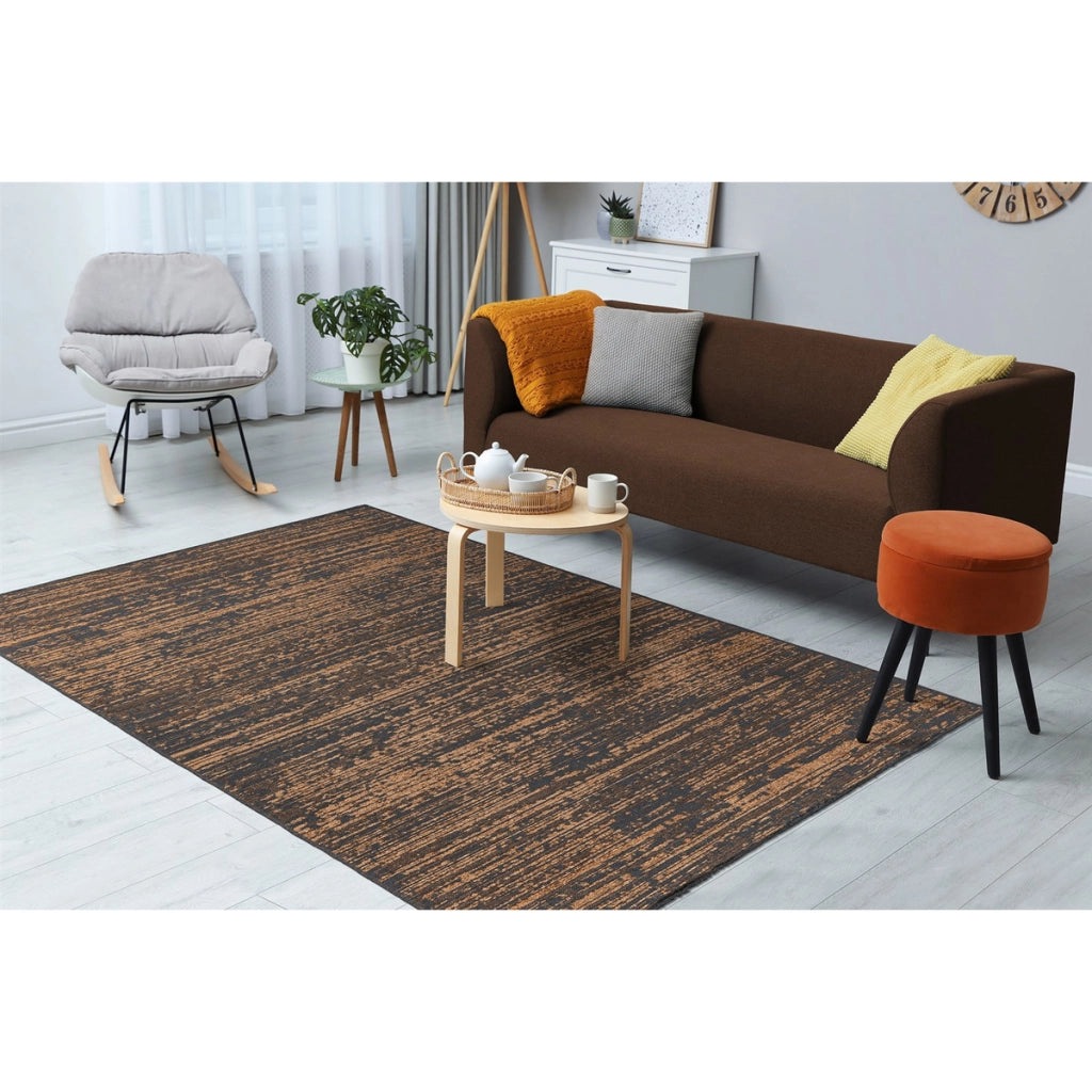 Tappeto moderno Kalevi 100 Giallo con effetto rilievo