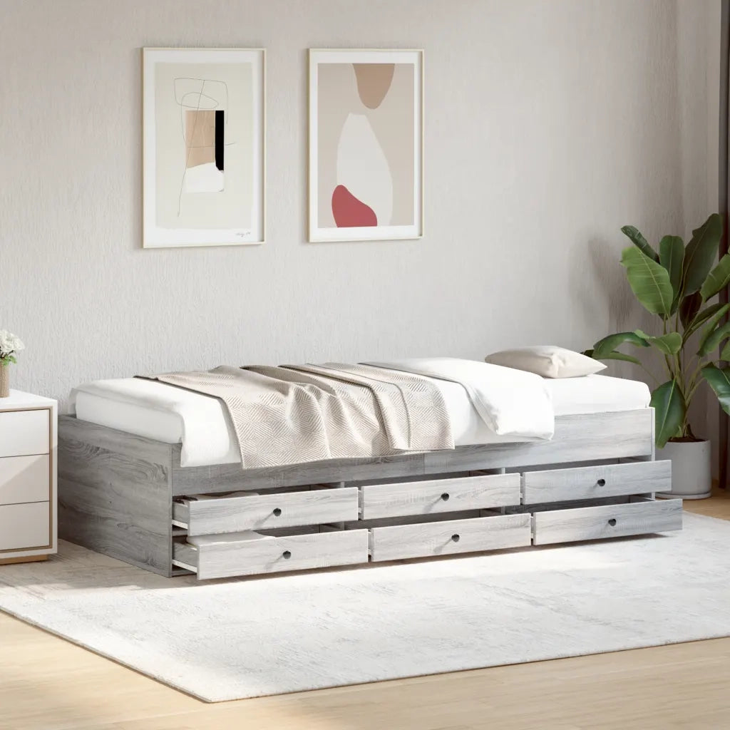 Divano Letto con Cassetti senza Materasso-Sofa Letto-Daybed 90x190 cm 569177