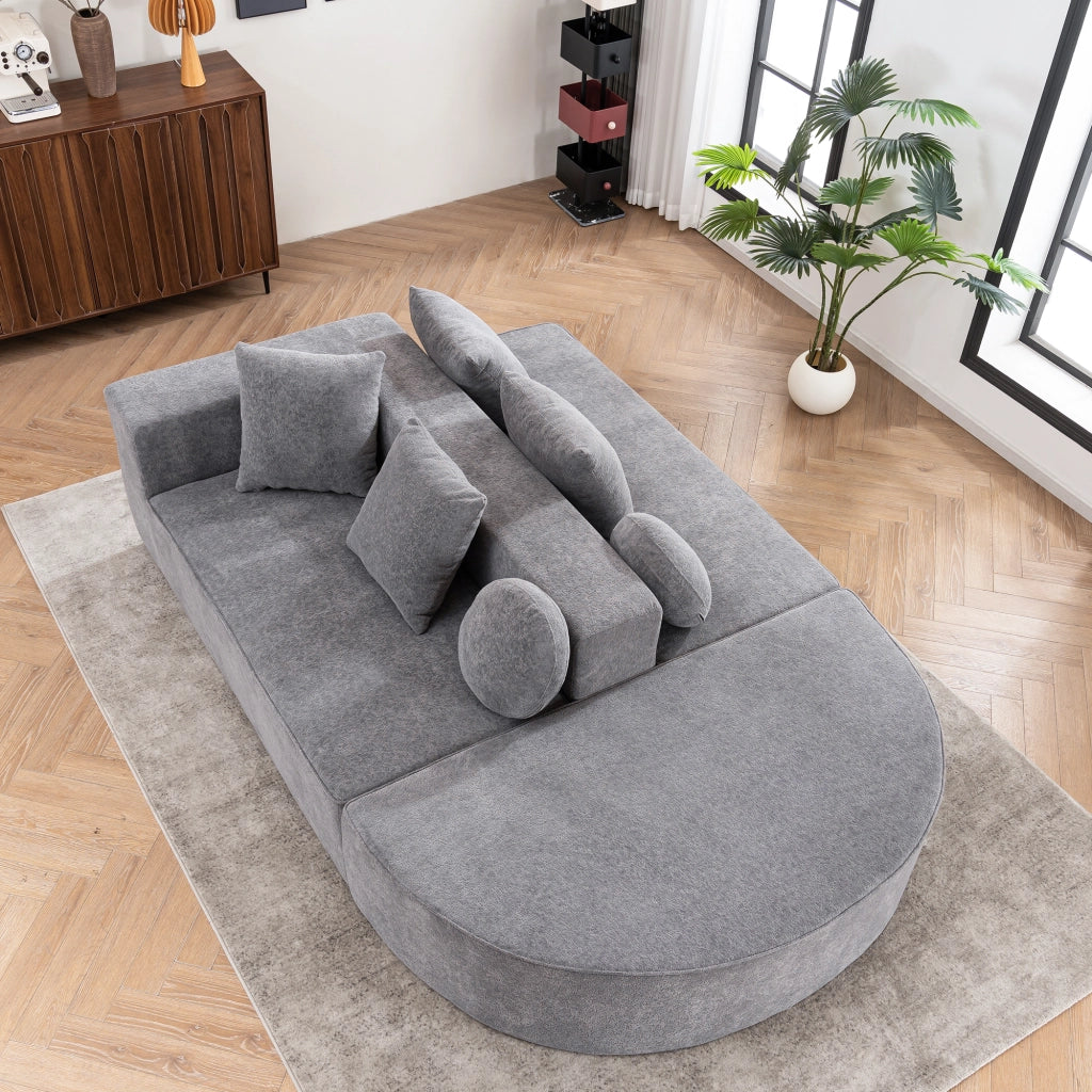 Sofa modulare senza ossa - Zephmum- Completamente compresso, segmentato, tessuto chenille