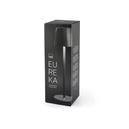 Lampada eureka da tavolo in metallo nero cm 38