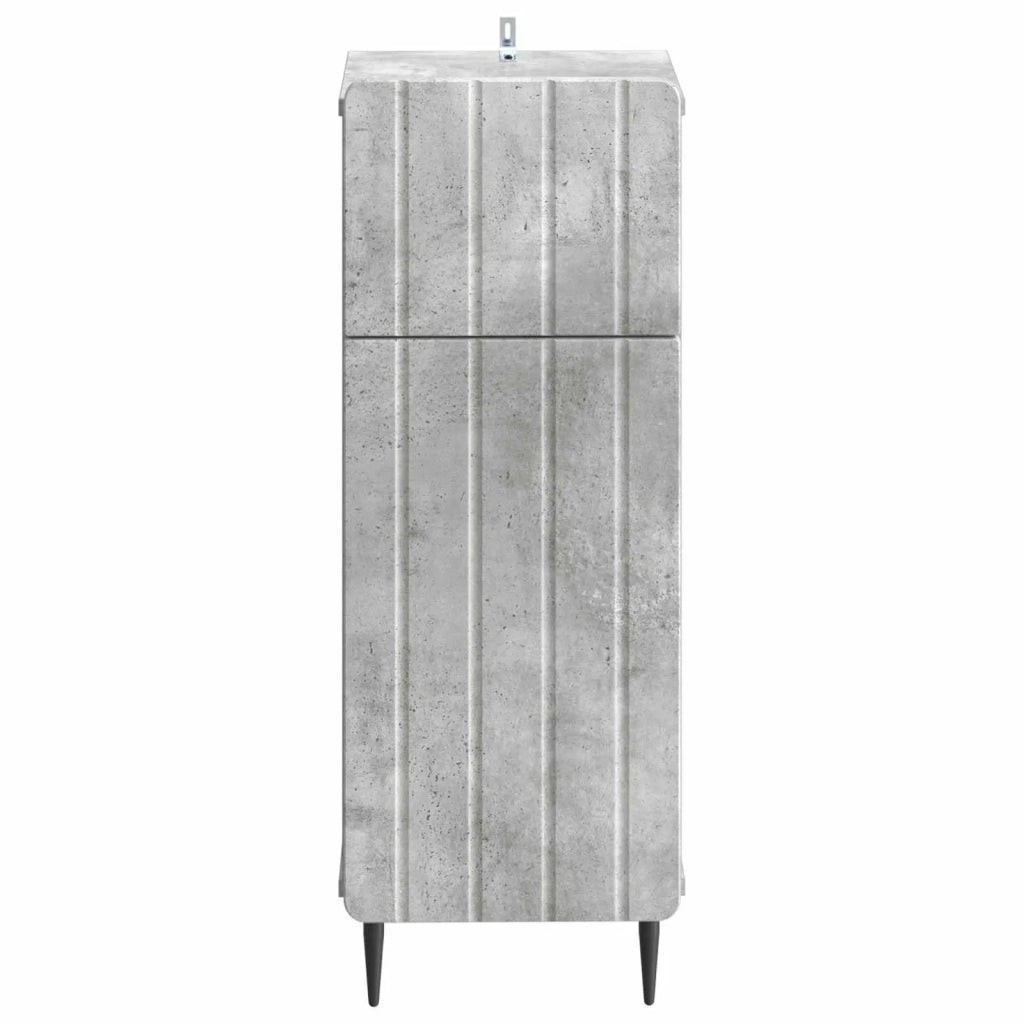 Mobiletto da Bagno ZWOLLE Grigio Cemento 30 x 31 x 79,5 cm 896388
