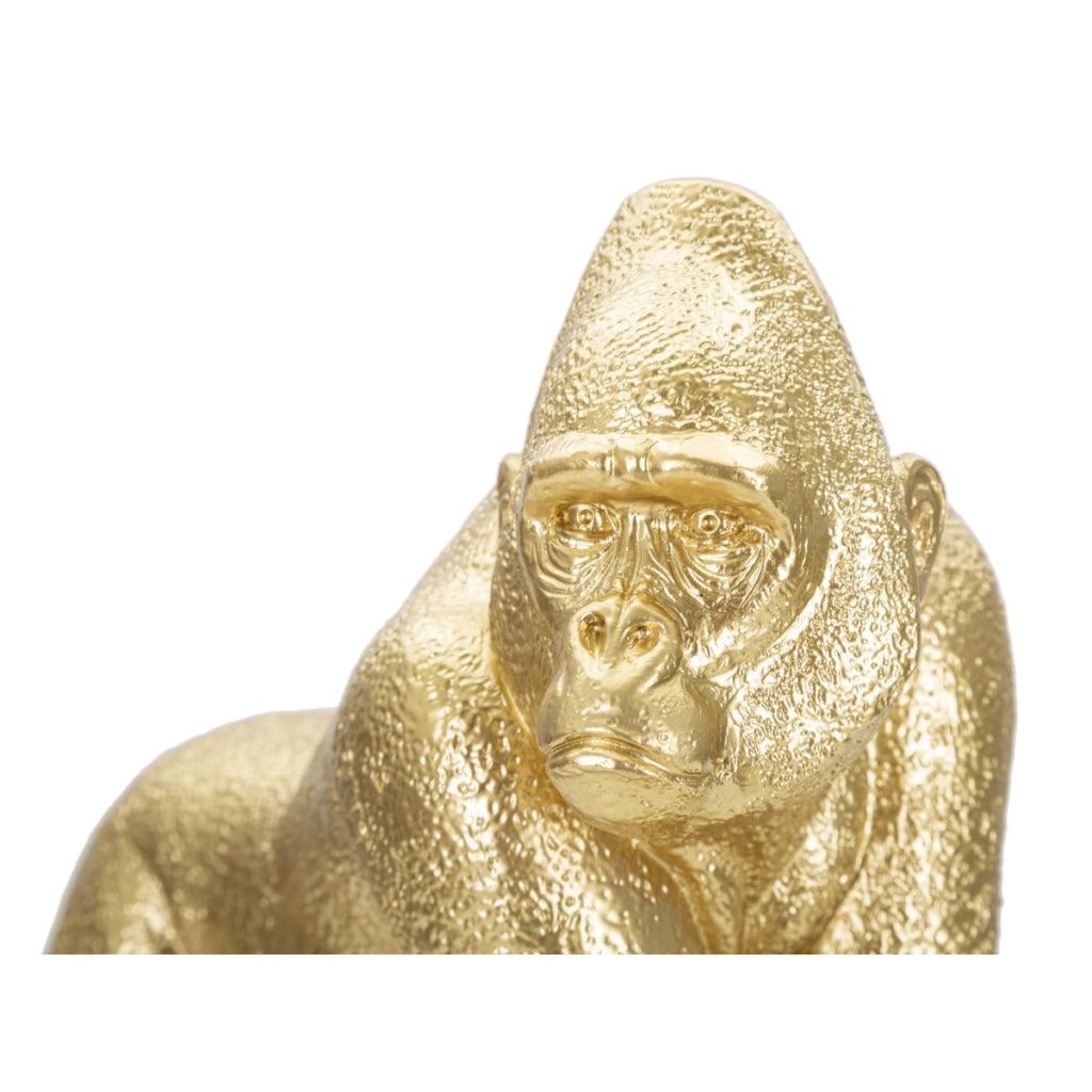 Scultura Gorilla 3, Oro, Poliresina, 24,3x13,9x22,8 cm