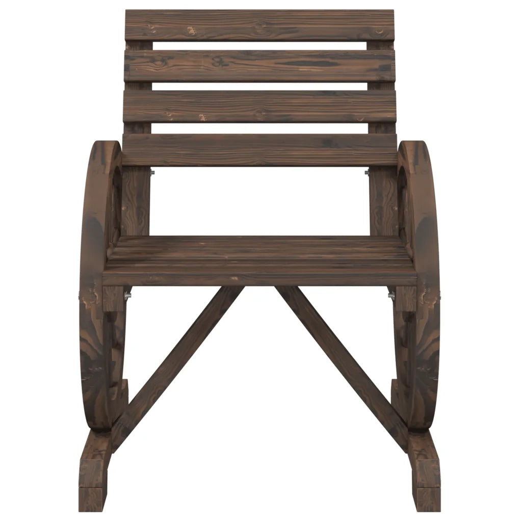 Set Salotto da Giardino 3 pz in Legno Massello di Abete