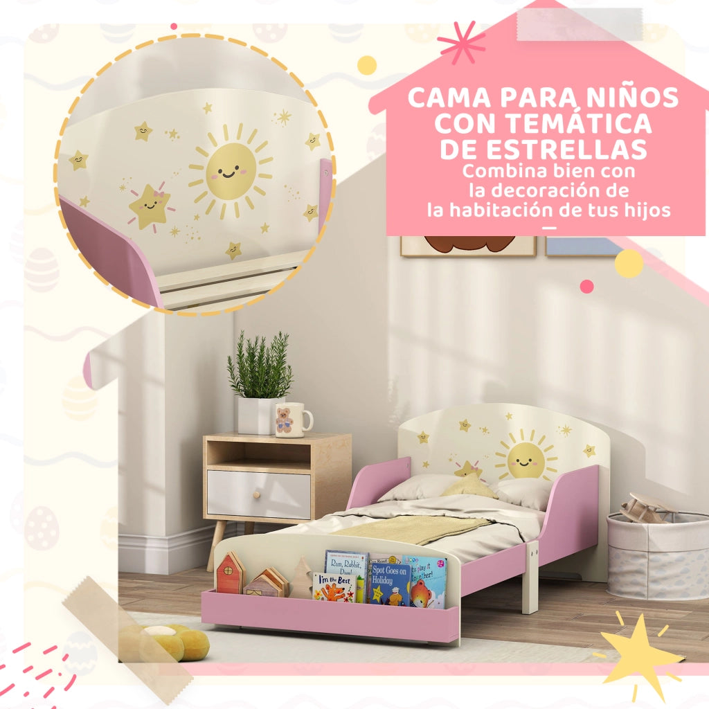 Letto a soppalco con cassetti ¨C Minimal ¨C 70x140 cm rosa legno