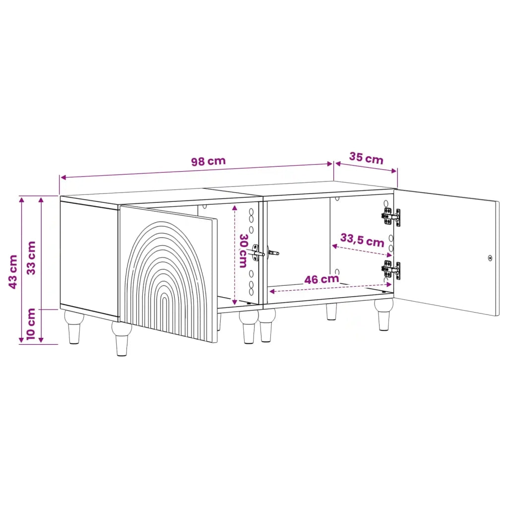 Mobile TV Nero Legno ingegnerizzato 896236