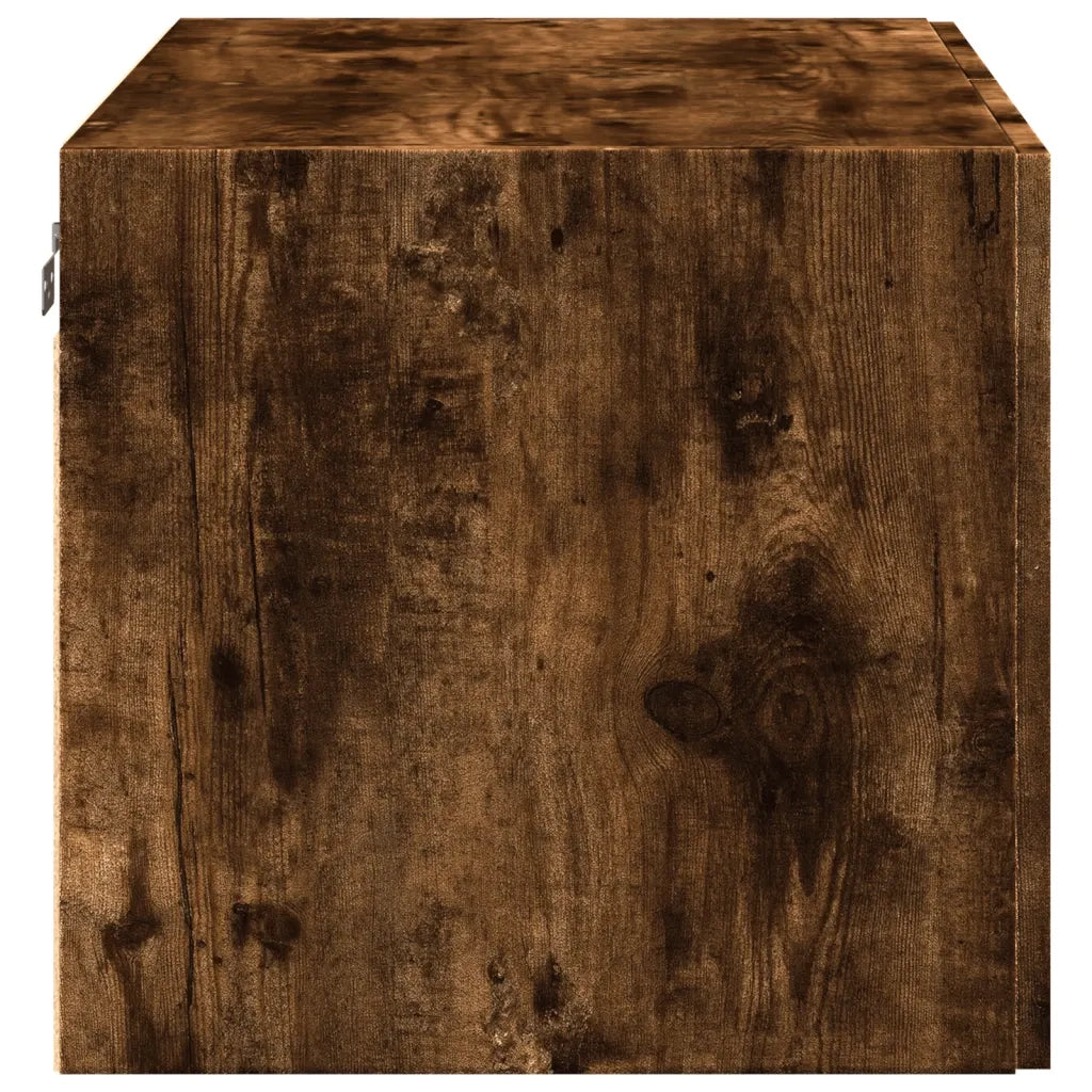 Armadietto a Muro | Mobile a Parete Rovere Fumo 80x42,5x40 cm in Legno Multistrato