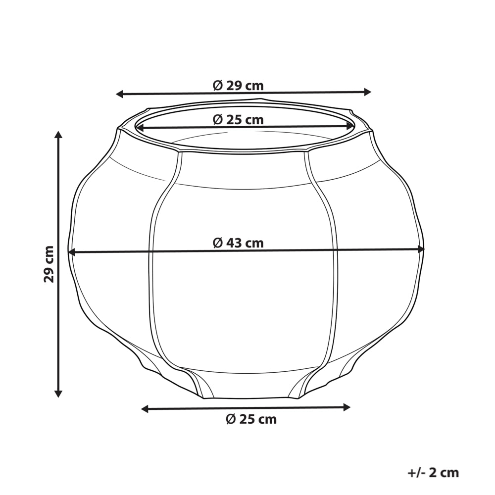 Vaso per piante beige in cemento e fibra di vetro 43 x 29 cm da interno ed esterno