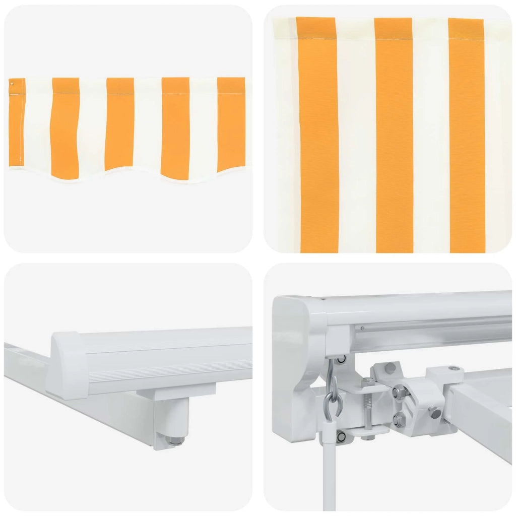Cornice per Tenda Manuale con LED Giallo e Bianco 4 × 3 m 3420612