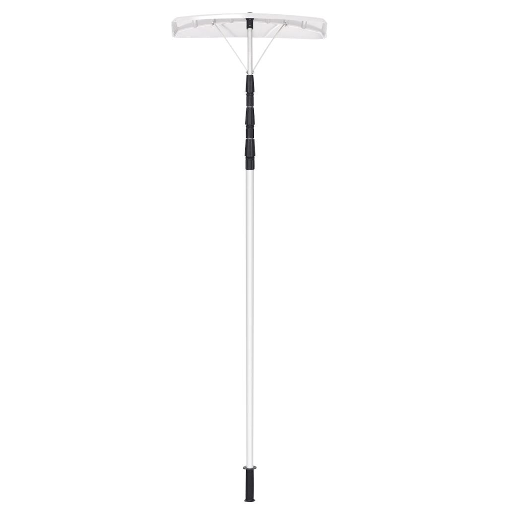 Rastrello da neve per tetti in alluminio da giardino con altezza regolabile 190-630cm-Utensili