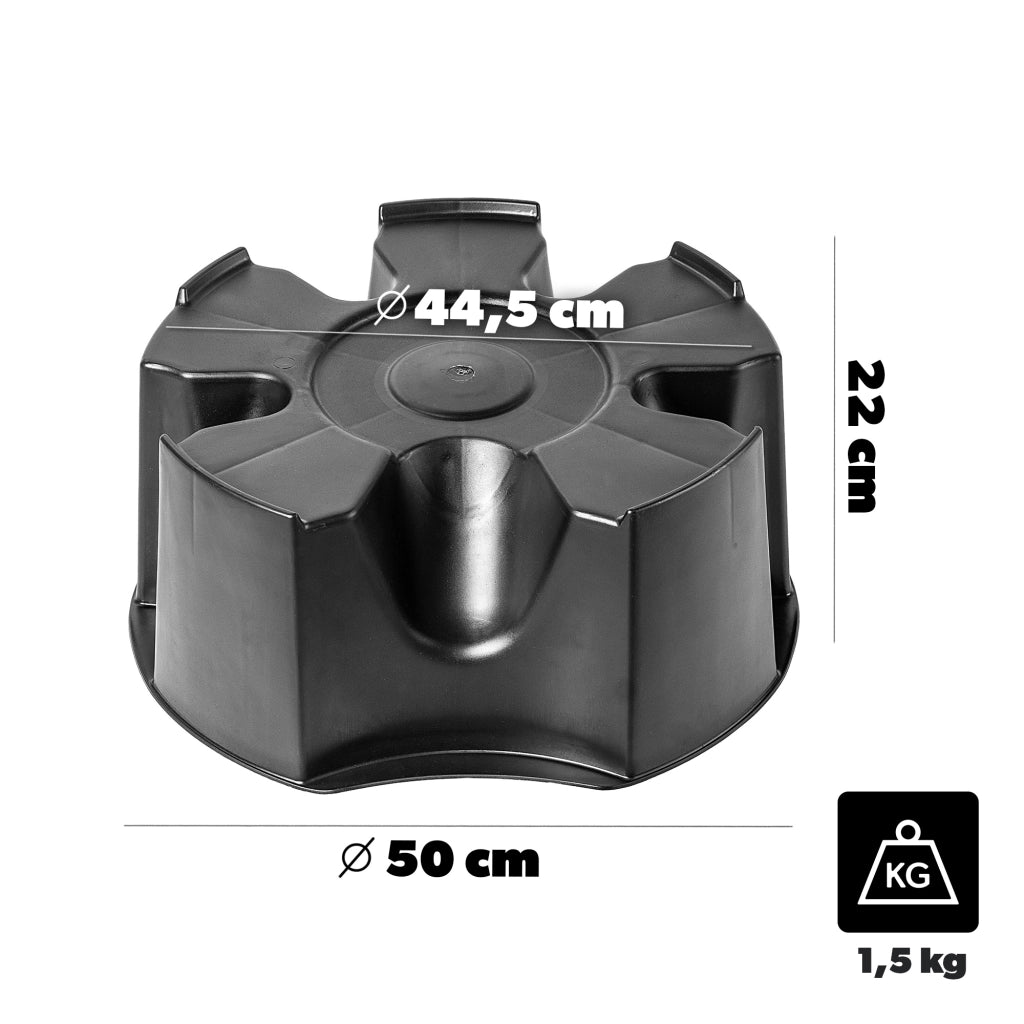 Base KADAX per serbatoio di acqua piovana, barile d'acqua, soffione doccia a pioggia per giardino 50 cm