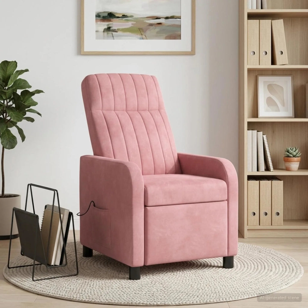 Poltrona Massaggiante Rosa Velluto (V) 42035123