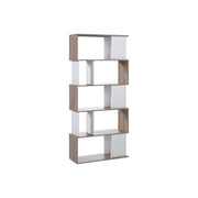 Ebuy24 07-71735HL49 Maze Libreria Mensola da Parete 174x80x30 cm colore Noce Bianco