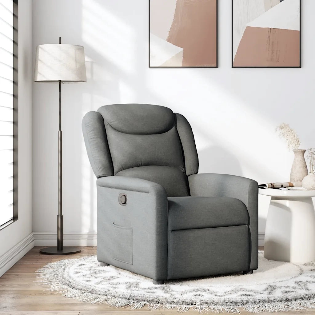 Poltrona Reclinabile in Tessuto Grigio Scuro 4015597