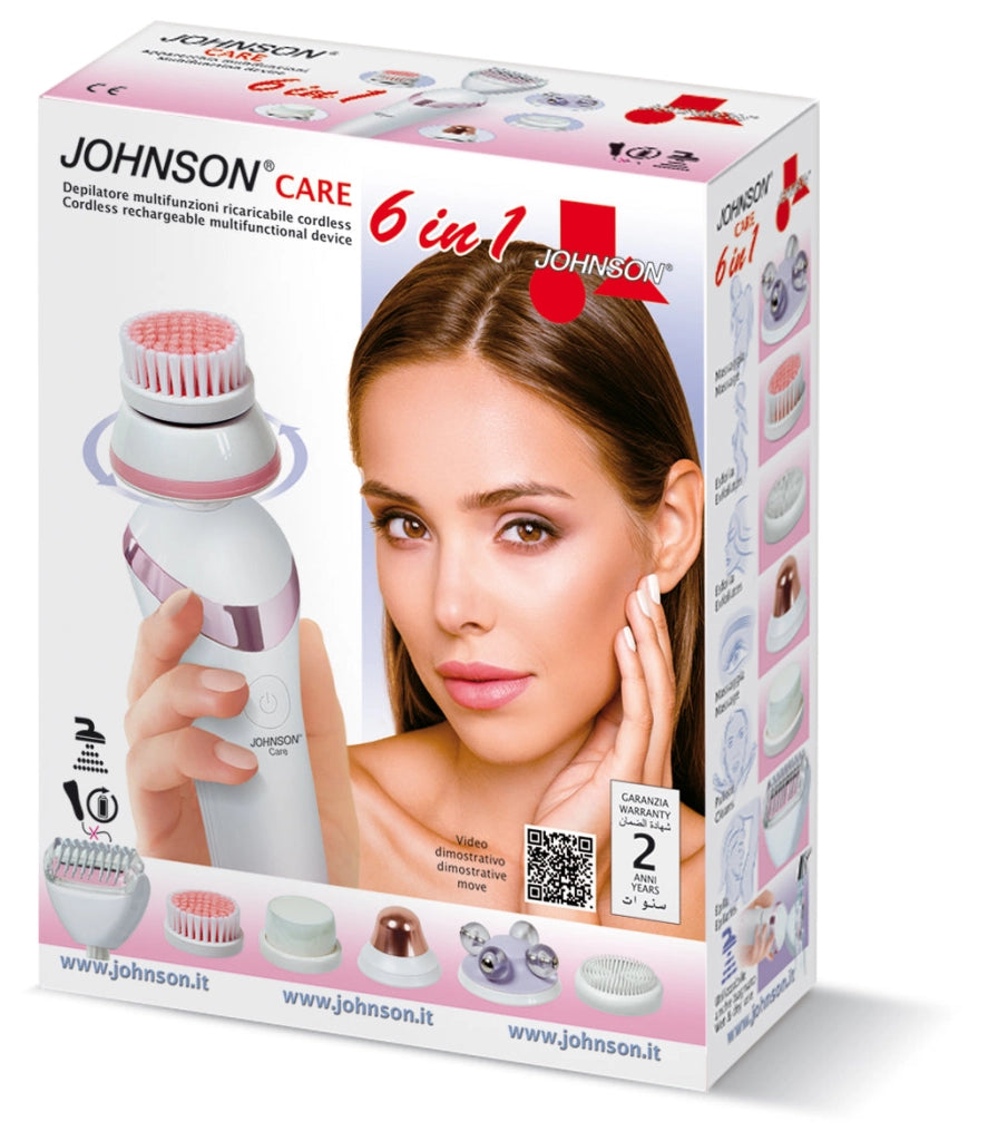 Apparecchio 6in1 Depilazione Pulizia Viso Massaggio Ricaricabile Impermeabile