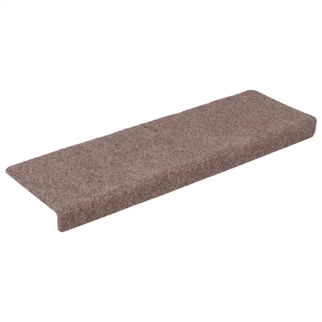 Tappetini per scale autoadesivi 10 pz | Gradini per Scale 65x21x4 cm Marrone Chiaro Bordo rettangolare