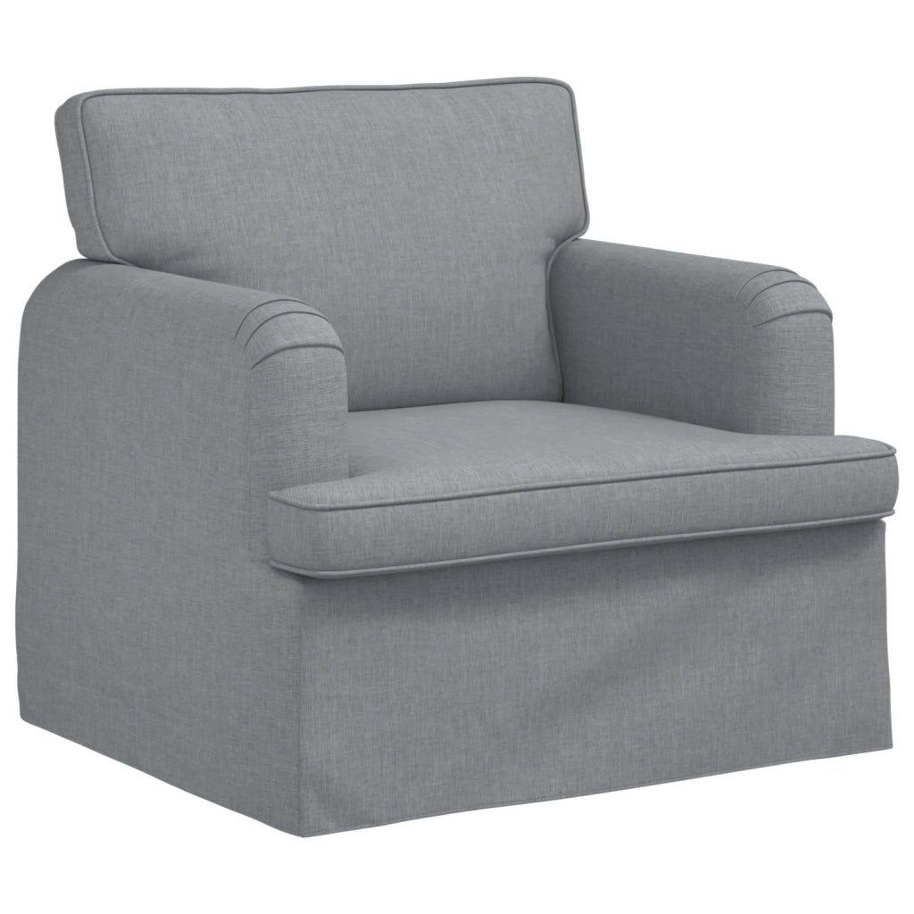 Set di divani 2 pcs Grigio chiaro 201 x 80 x 85 cm Tessuto 3407604