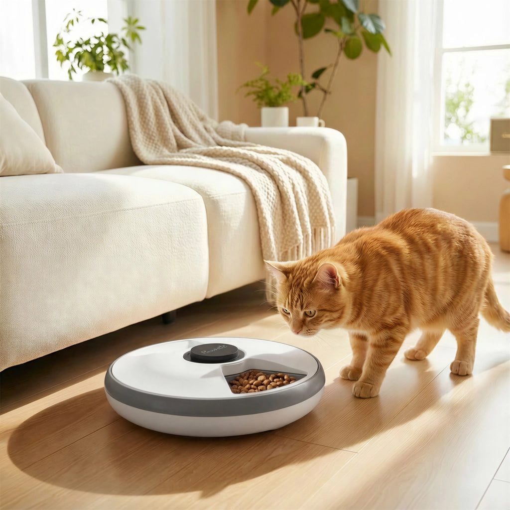 Distributore Automatico Cibo per Gatti e Cani con Timer e Display LED ¨C Minimal
