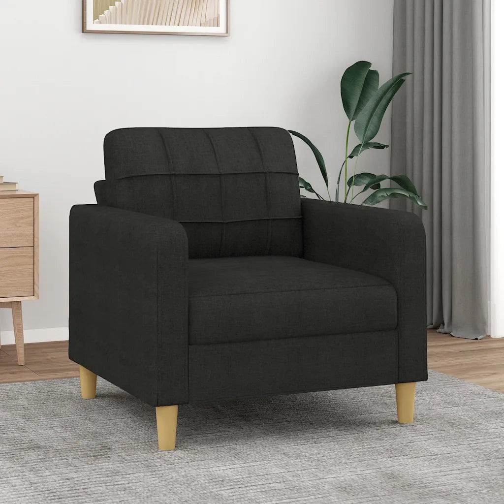 Poltrona | Sedia Relax Nera 60 cm in Tessuto