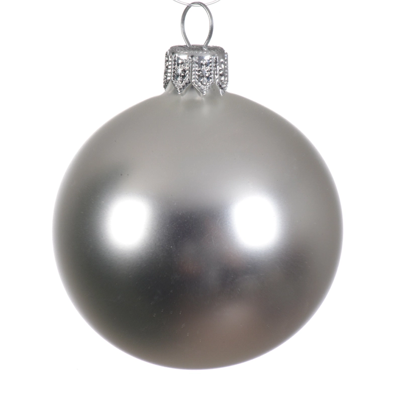 Box 6 Palline Vt Argento opaco d.8 Cm