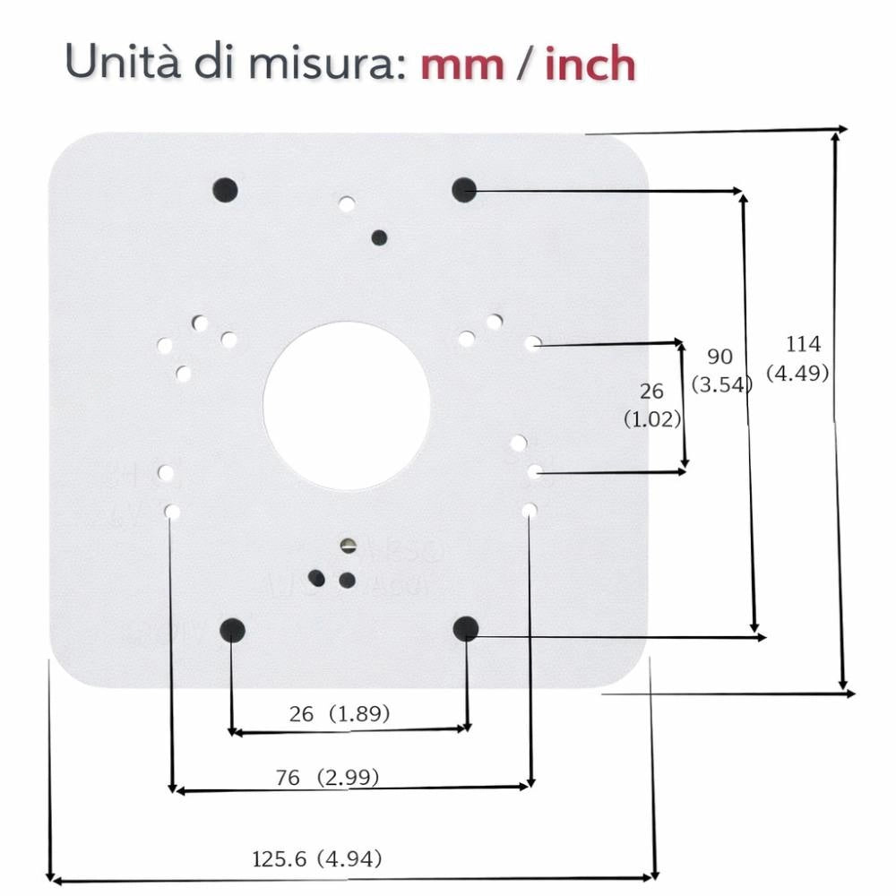 Dahua pfa152-e staffa per montaggio su palo telecamere videosorveglianza