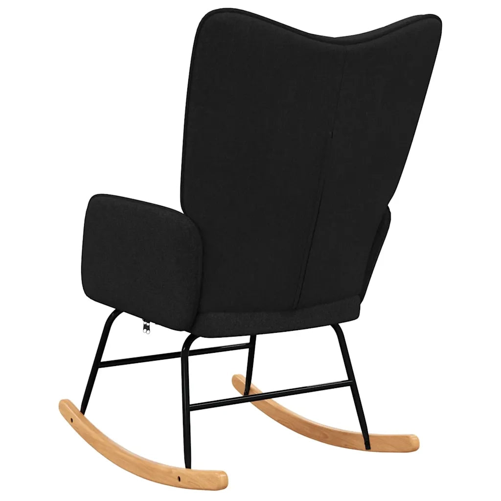 Sedia a Dondolo Nera in Tessuto 328013
