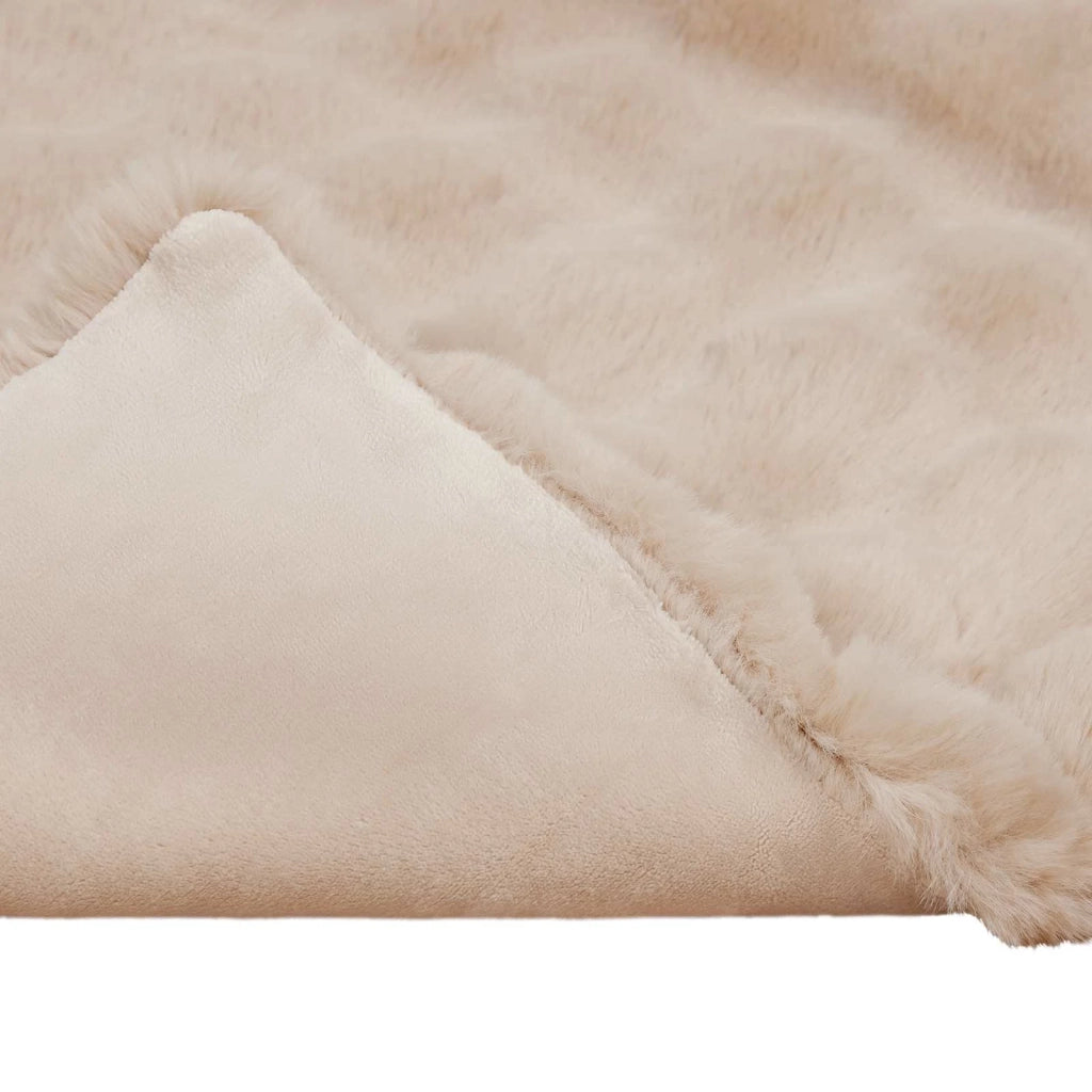 Coperta antiscivolo in sintetica di coniglio Olite Beige 42021785