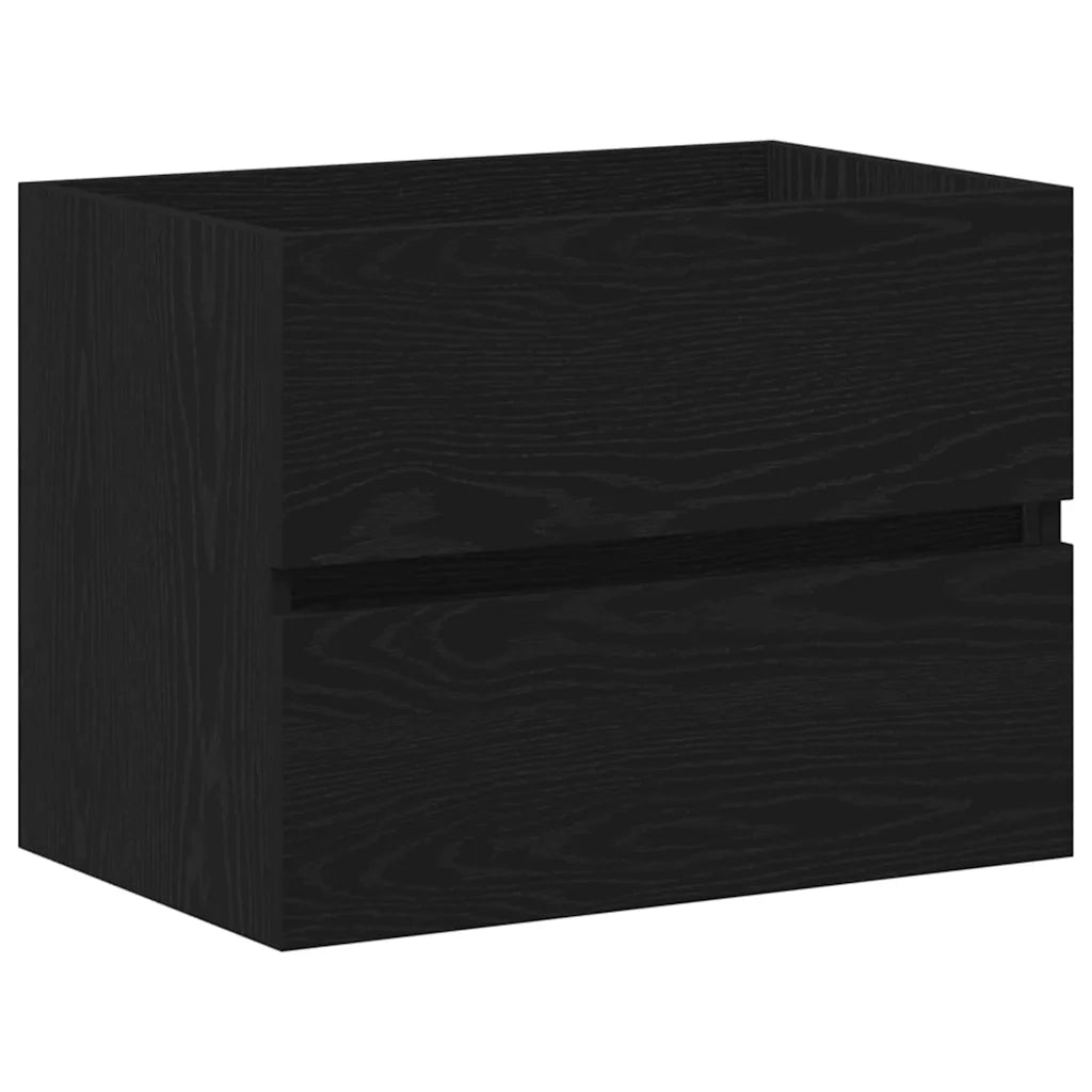 Mobile Lavabo Rovere Nero 60x38,5x45 cm in Legno Multistrato 862542