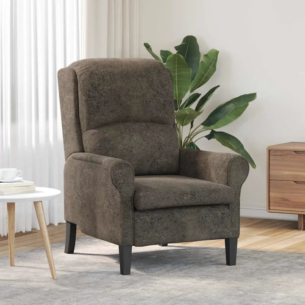 Poltrona | Sedia Relax Grigio scuro Pelle Sintetica
