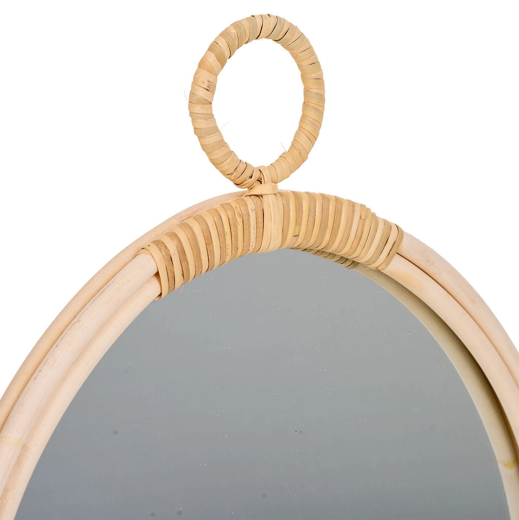 Specchio bambù marrone 37/35x02h