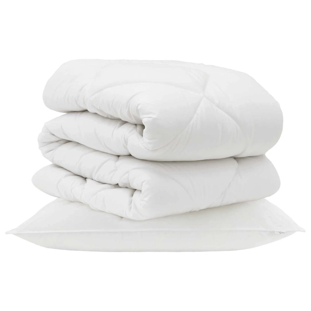 Piumone | Duvet con cuscino 2 pz Bianco Microfibra