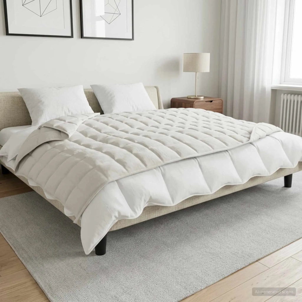 Coperta Ponderata Bianco 152 x 203 cm 11 kg 100% Cotone 205T 3442928