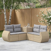 Set di divani 5 pz Beige e Grigio Chiaro 3447903