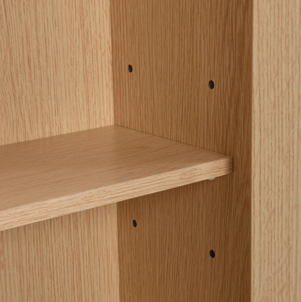 Scarpiera salvaspazio 90x125x17 cm con 3 ante a ribalta e cassetto in MDF naturale HOMVRA