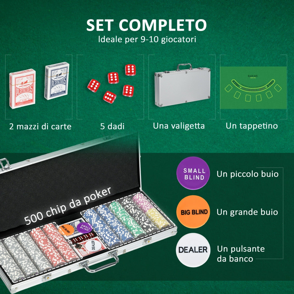 Set da Poker ¨C Minimal ¨C Alluminio e Poliestere