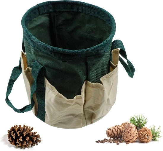 Borsa da giardino - borsa multifunzionale per attrezzi da giardino - tessuto Oxford impermeabile - 6 contenitori per attrezzi - borsa di stoccaggio - resistente all'usura