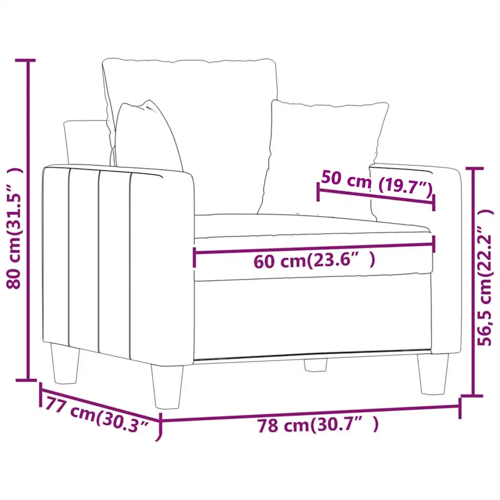 Poltrona | Sedia Relax Marrone 60 cm in Tessuto