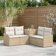 Set di divani 5 pz Beige e Bianco Crema 3447762
