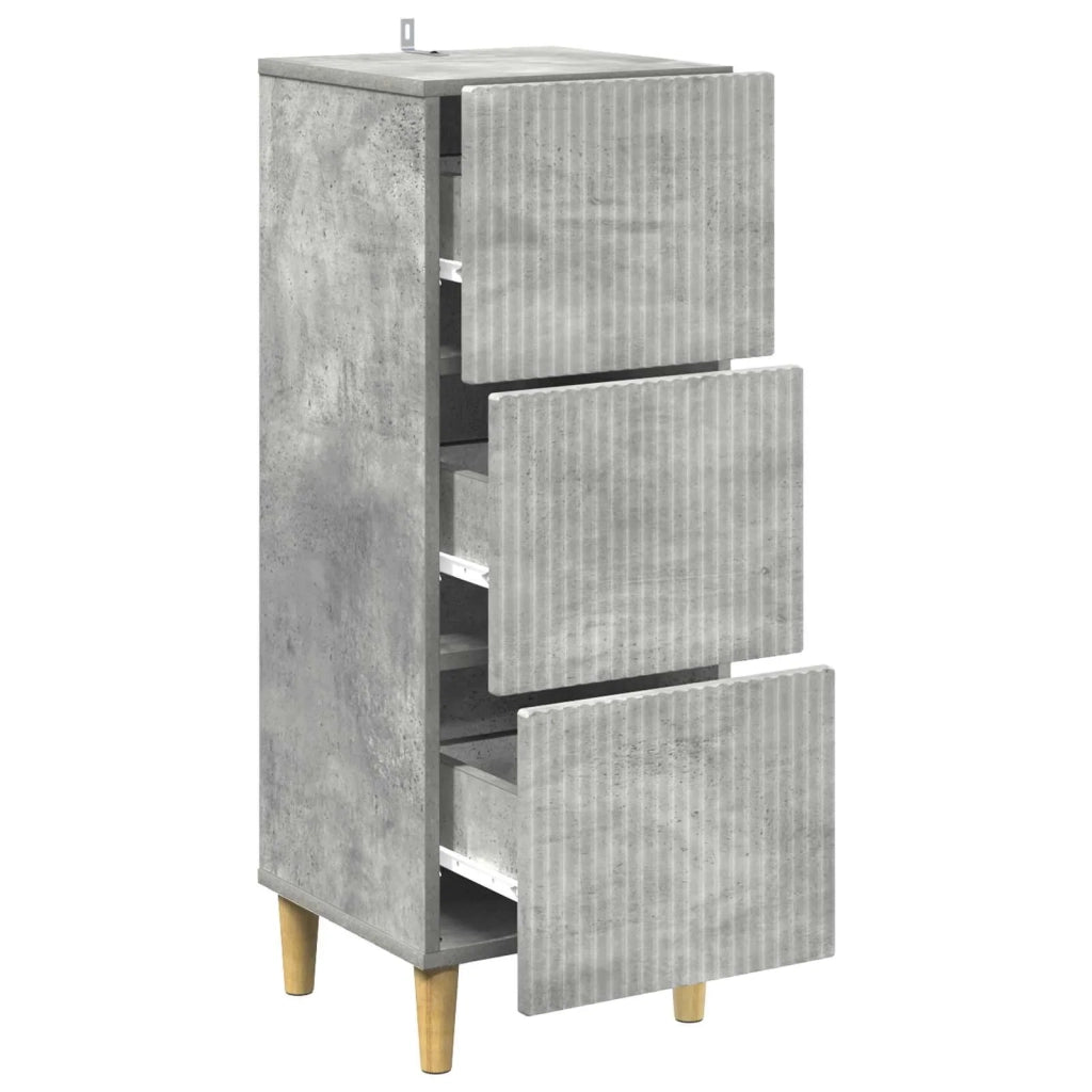 Mobile con Cassetti Grigio Cemento 33 x 34,5 x 90 cm 894618