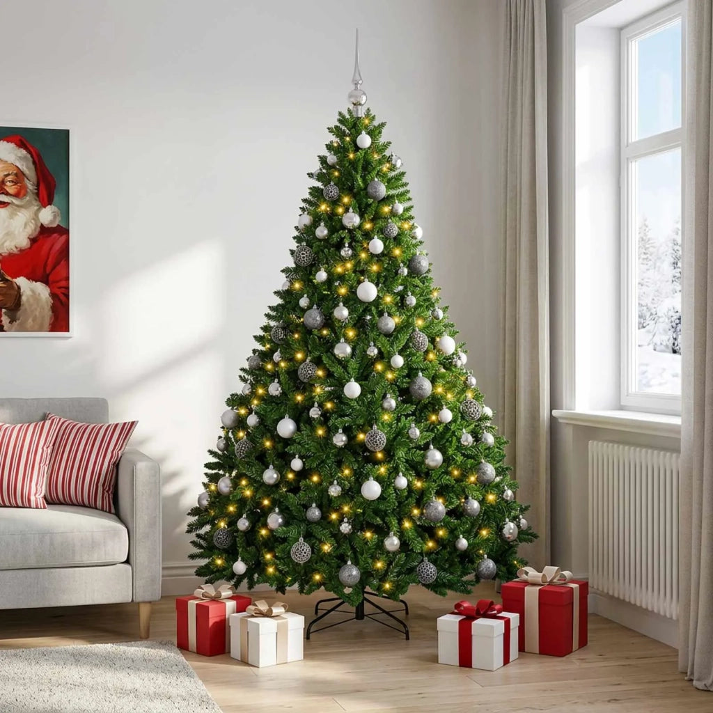 Albero di Natale artificiale verde medio con palline 210 cm 3467288
