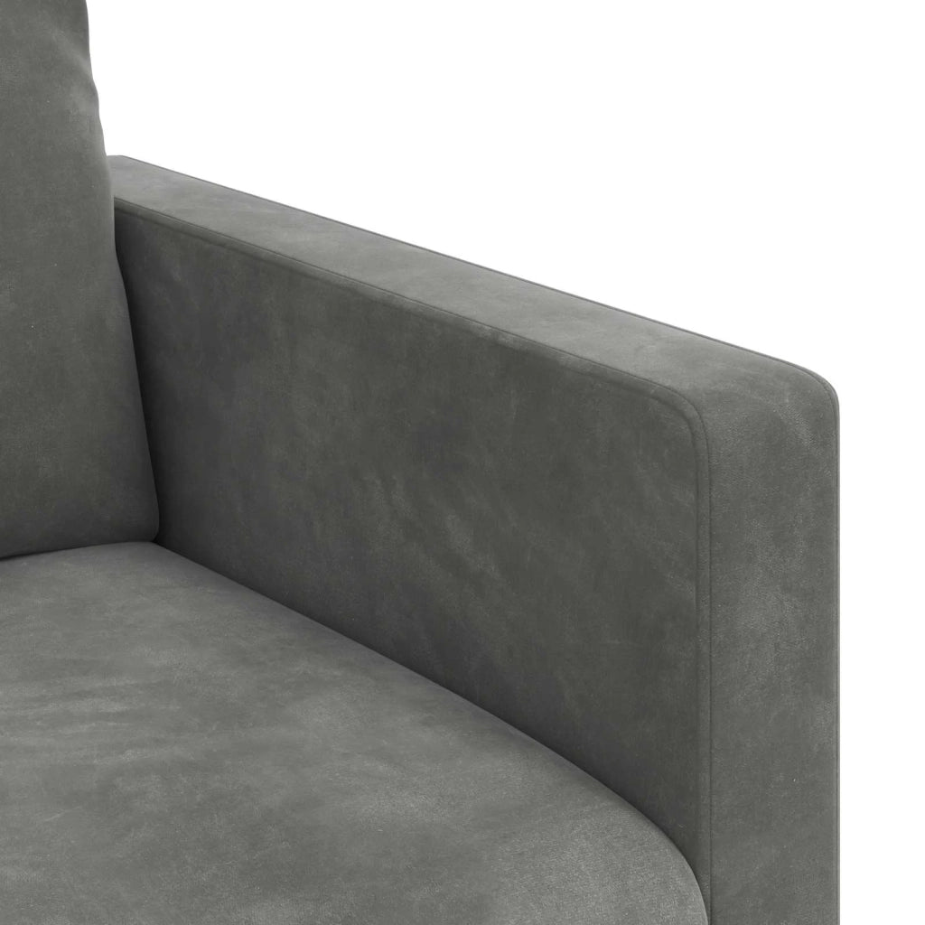 Divano Grigio scuro 138 x 78 x 80 cm Velluto 42024414
