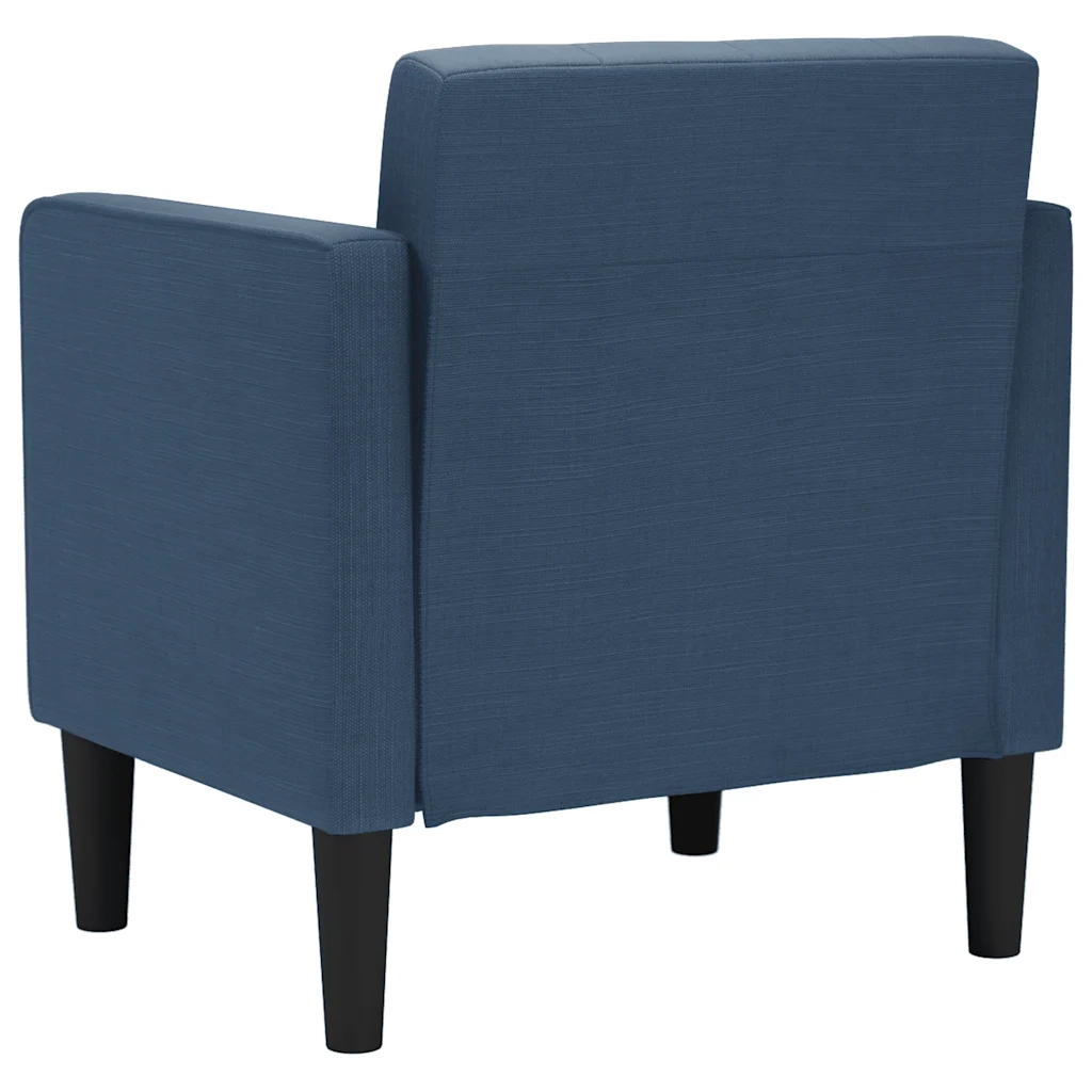 Divano Poltrona | Sedia con Braccioli Blu 53 cm in Tessuto