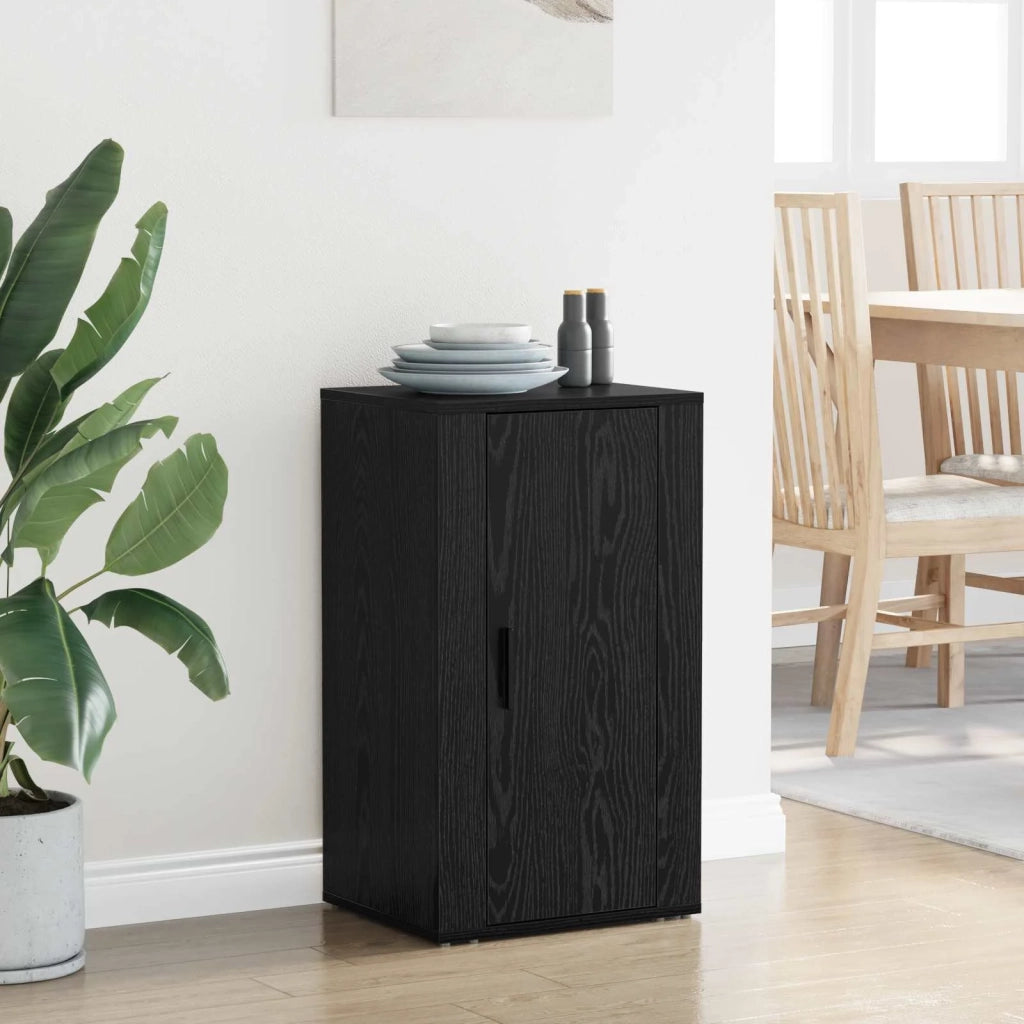 Credenza | Madia | Buffet da pranzo | Armadio da pranzo Rovere Nero 40 x 33 x 70 cm Legno multistrato