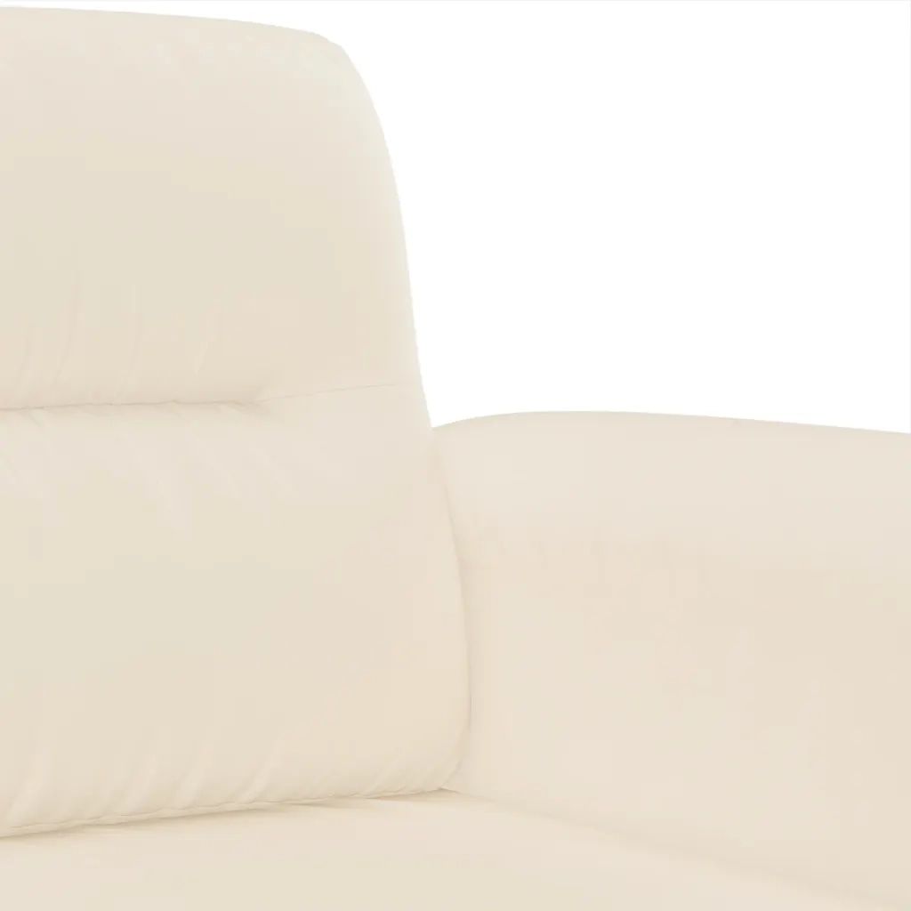 Set Divani 4 pz con Cuscini Beige in Tessuto Microfibra
