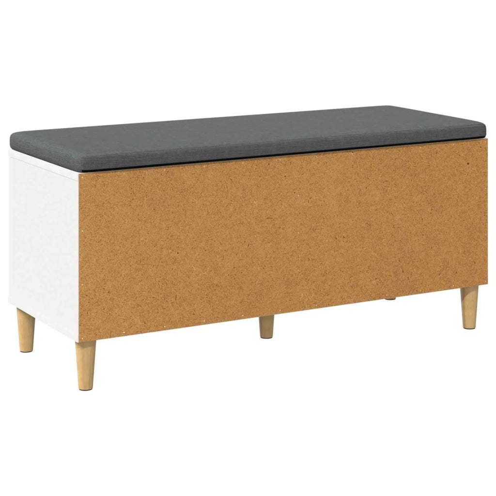 Panca per ingresso con cuscino Bianco 100 x 38 x 46 cm